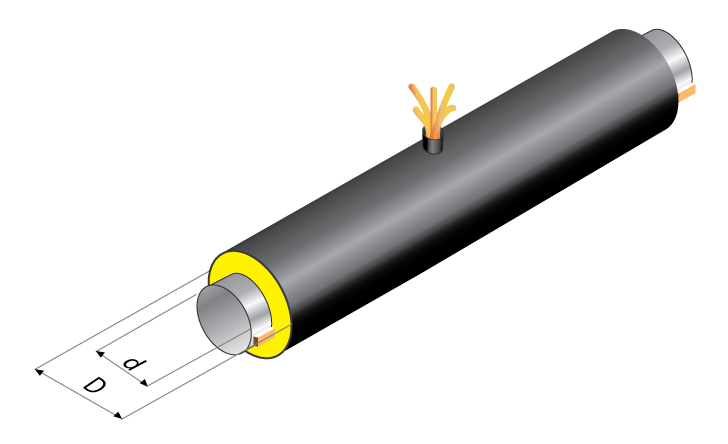 Элементы трубопроводов с кабелем вывода ППУ в Саратове