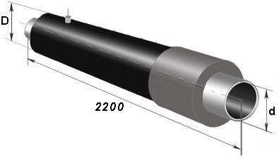 Концевой элемент трубопровода с кабелем вывода ППУ в Саратове